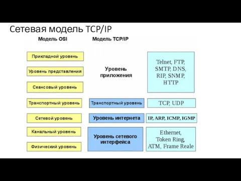 Cетевая модель TCP/IP