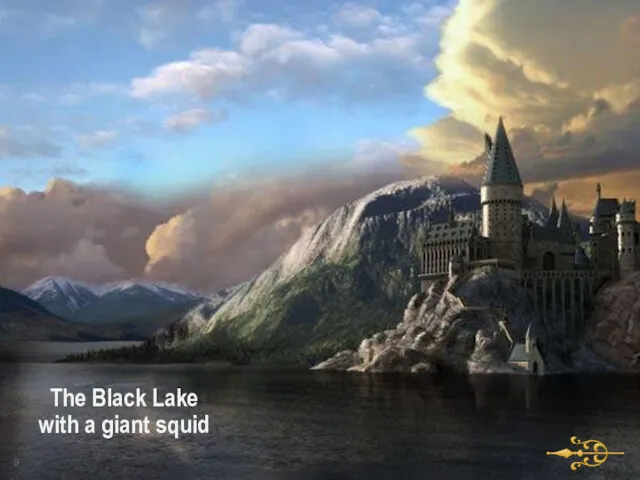 The Black Lake with a giant squid
