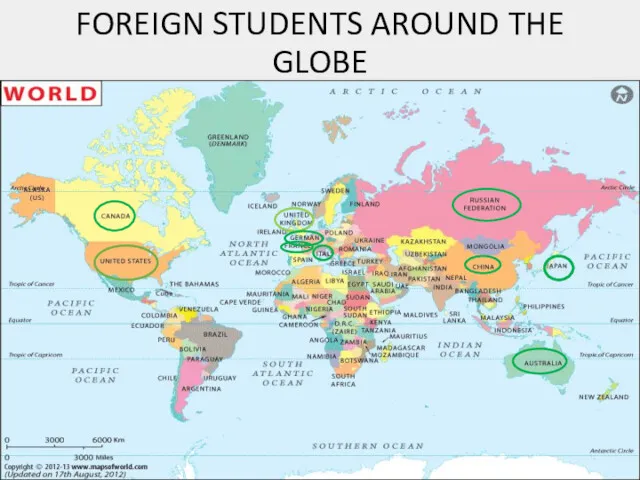 FOREIGN STUDENTS AROUND THE GLOBE