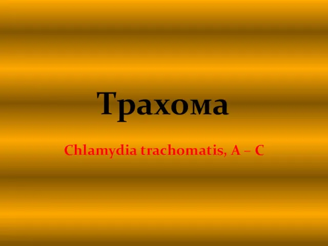 Трахома Chlamydia trachomatis, A – C