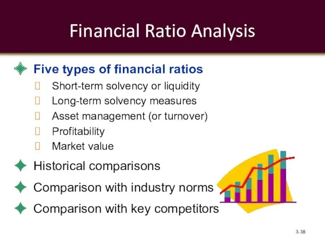 Financial Ratio Analysis Five types of financial ratios Short-term solvency