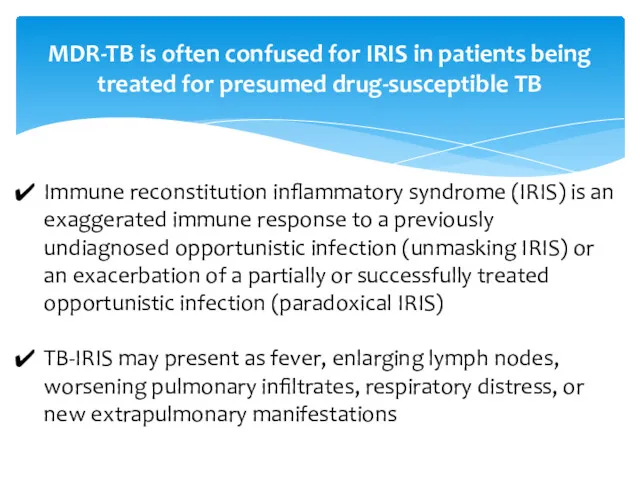 Immune reconstitution inflammatory syndrome (IRIS) is an exaggerated immune response