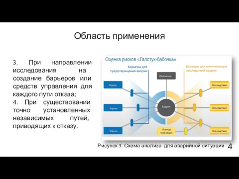 Область применения 3. При направлении исследования на создание барьеров или