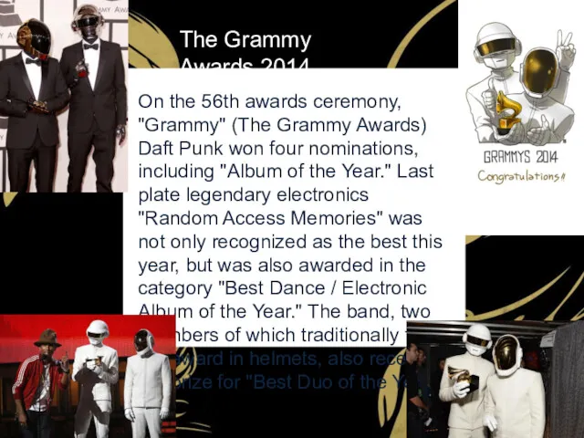 On the 56th awards ceremony, "Grammy" (The Grammy Awards) Daft