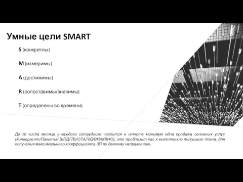 S (конкретны) M (измеримы) A (достижимы) R (сопоставимы/значимы) T (определены