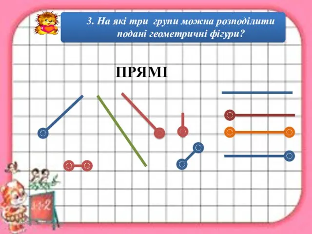 www.teach-inf.at.ua 3. На які три групи можна розподілити подані геометричні фігури? ПРЯМІ