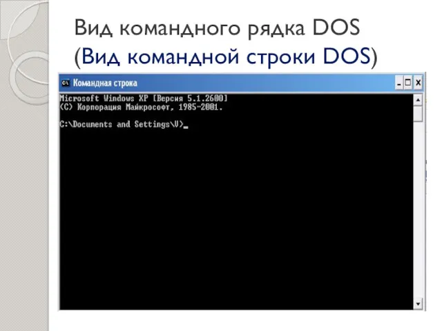 Вид командного рядка DOS (Вид командной строки DOS)