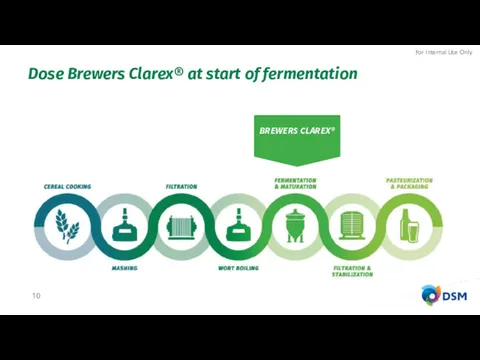 Dose Brewers Clarex® at start of fermentation BREWERS CLAREX®