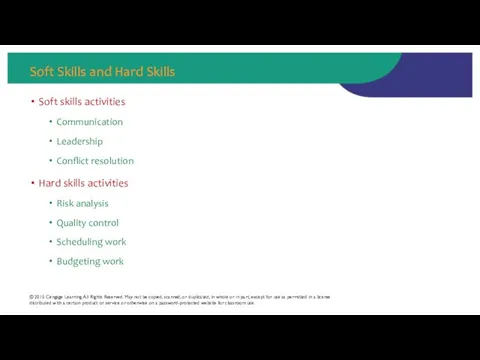 Soft Skills and Hard Skills Soft skills activities Communication Leadership Conflict resolution Hard