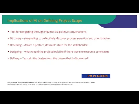 Implications of AI on Defining Project Scope Tool for navigating through inquiries via