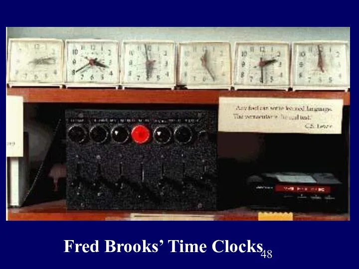 Fred Brooks’ Time Clocks