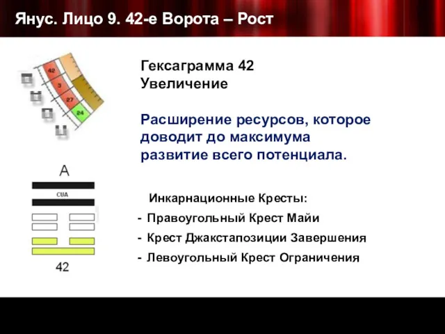 Янус. Лицо 9. 42-е Ворота – Рост Инкарнационные Кресты: Правоугольный