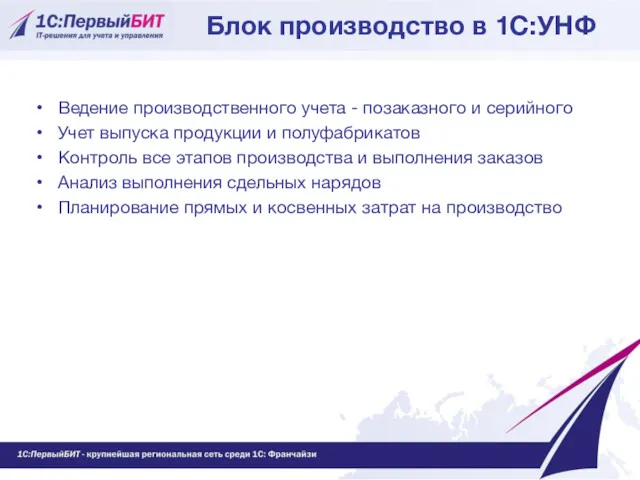 Ведение производственного учета - позаказного и серийного Учет выпуска продукции