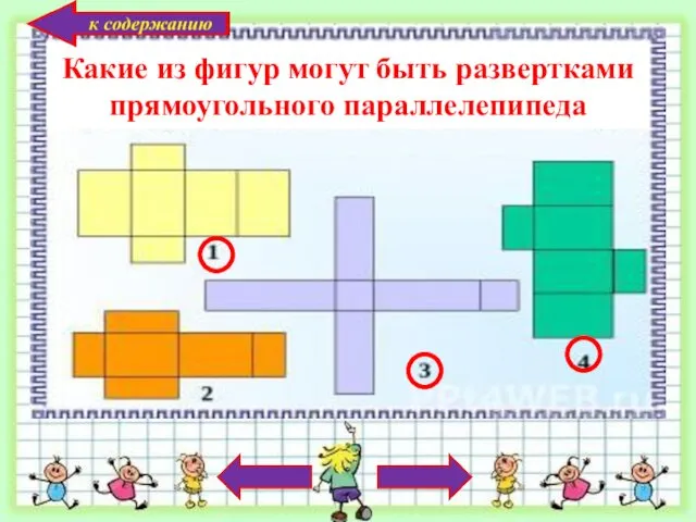 Какие из фигур могут быть развертками прямоугольного параллелепипеда