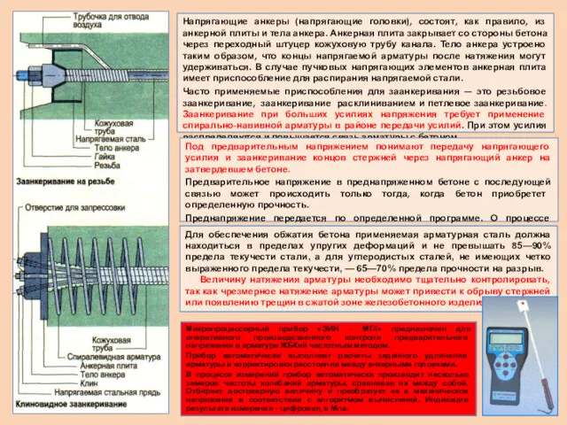 Напрягающие анкеры (напрягающие головки), состоят, как правило, из анкерной плиты