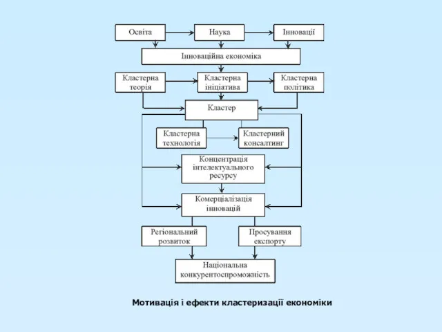 Мотивація і ефекти кластеризації економіки