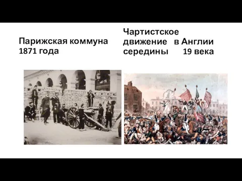 Парижская коммуна 1871 года Чартистское движение в Англии середины 19 века