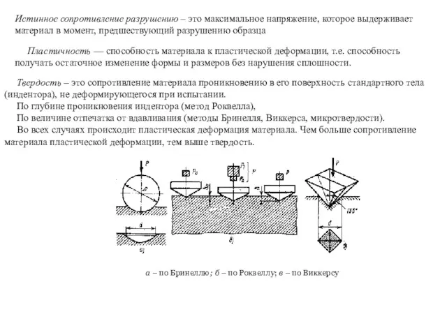 Истинное сопротивление разрушению – это максимальное напряжение, которое выдерживает материал