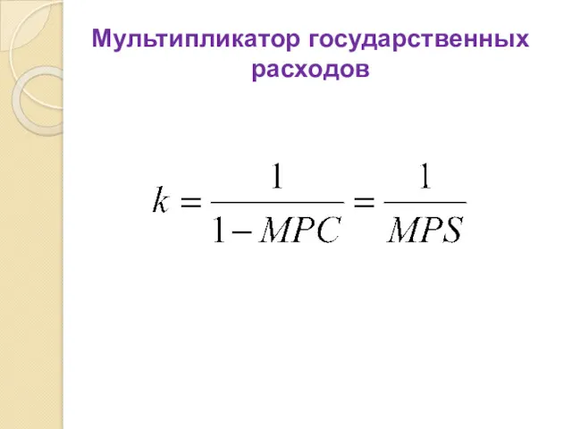 Мультипликатор государственных расходов