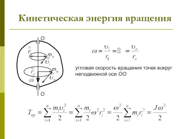 Кинетическая энергия вращения