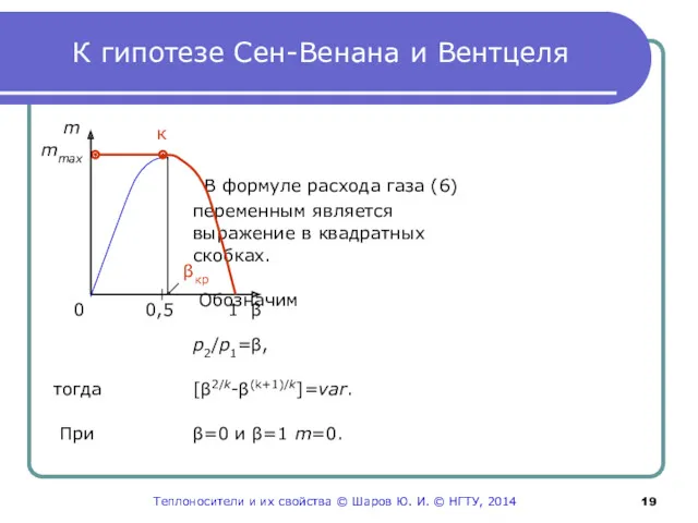 К гипотезе Сен-Венана и Вентцеля В формуле расхода газа (6)