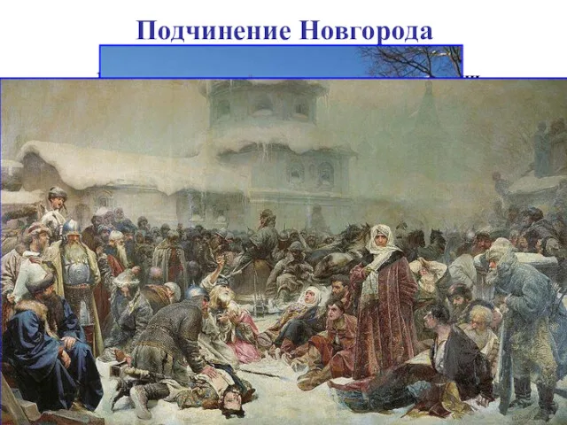 Подчинение Новгорода 14 июля 1471 г. в ходе битвы на реке Шелони новгородская