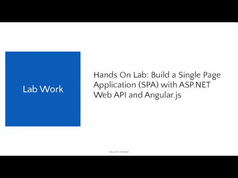 Hands On Lab: Build a Single Page Application (SPA) with