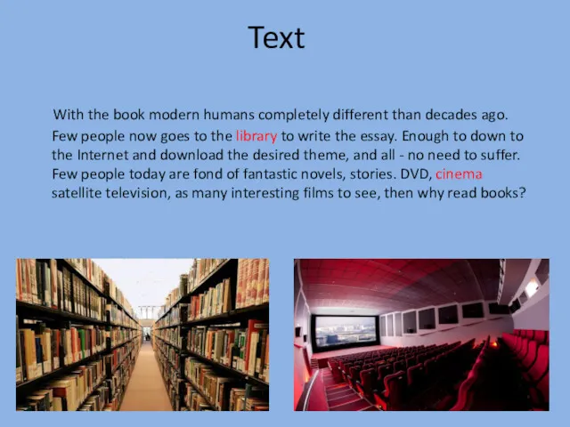 Text With the book modern humans completely different than decades