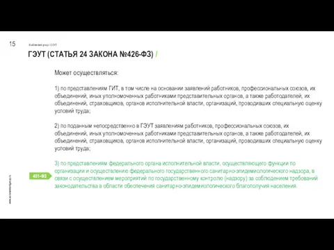 ГЭУТ (СТАТЬЯ 24 ЗАКОНА №426-ФЗ) / 15 EcoStandard group /