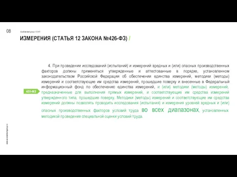 ИЗМЕРЕНИЯ (СТАТЬЯ 12 ЗАКОНА №426-ФЗ) / 08 EcoStandard group /