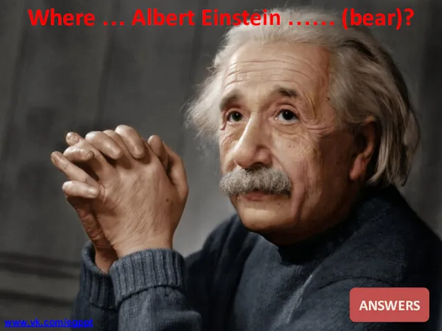 Where … Albert Einstein …… (bear)? ANSWERS www.vk.com/egppt