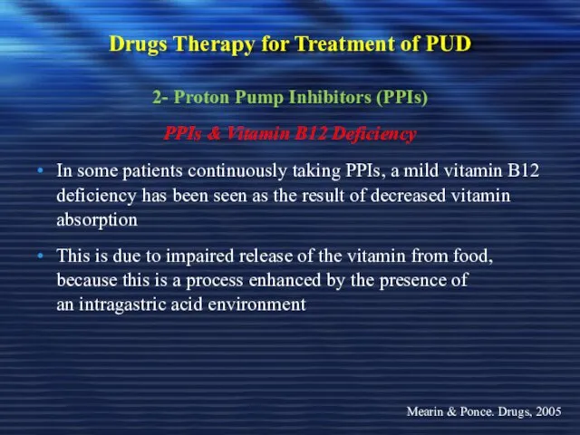 Drugs Therapy for Treatment of PUD 2- Proton Pump Inhibitors (PPIs) PPIs &