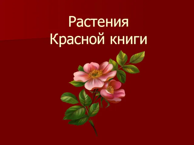 Растения Красной книги