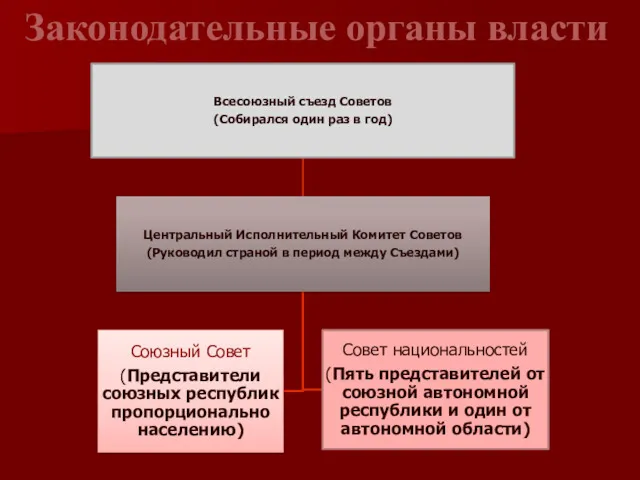 Законодательные органы власти