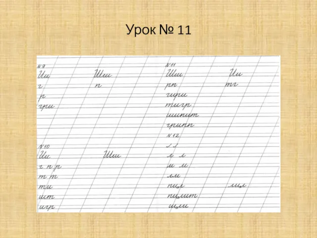 Урок № 11