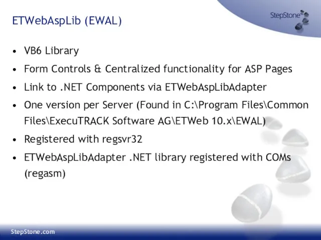ETWebAspLib (EWAL) VB6 Library Form Controls & Centralized functionality for