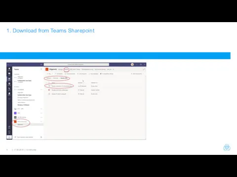 1. Download from Teams Sharepoint