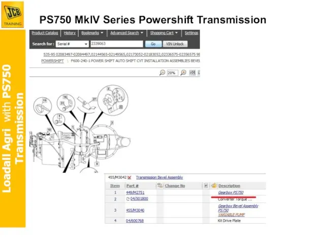 Loadall Agri with PS750 Transmission PS750 MkIV Series Powershift Transmission