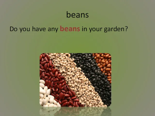 beans Do you have any beans in your garden?