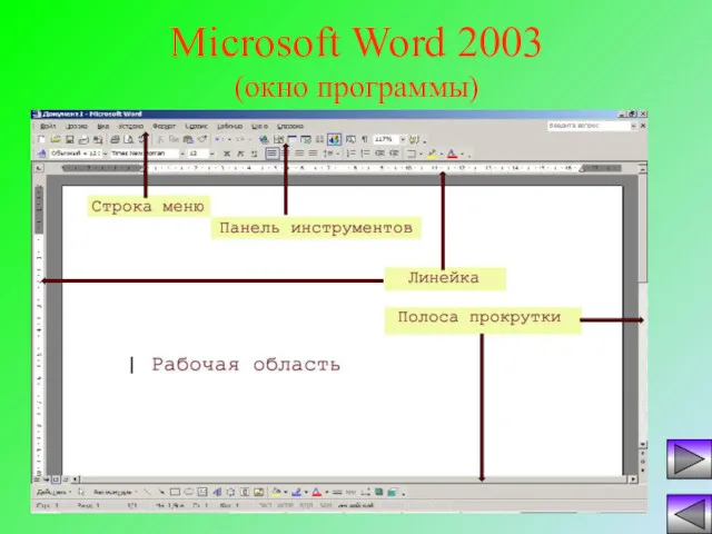 Microsoft Word 2003 (окно программы)