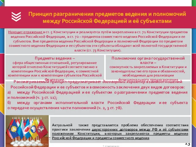 Принцип разграничения предметов ведения и полномочий между Российской Федерацией и