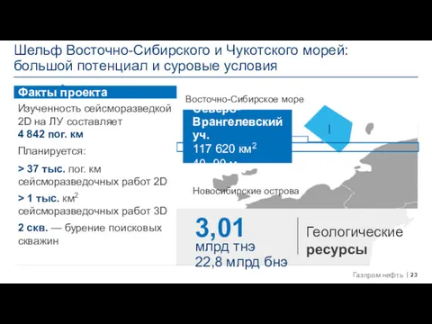 Шельф Восточно-Сибирского и Чукотского морей: большой потенциал и суровые условия