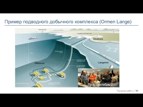 Пример подводного добычного комплекса (Ormen Lange) Пуск: сентябрь 2007