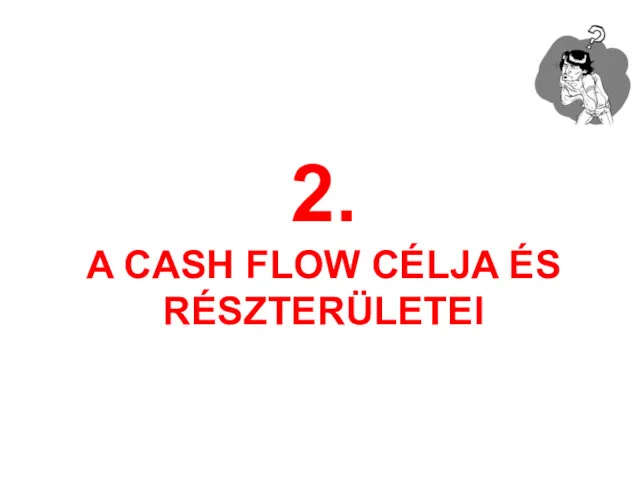 2. A CASH FLOW CÉLJA ÉS RÉSZTERÜLETEI