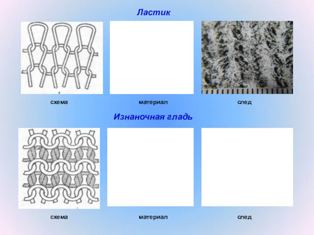 Ластик схема материал след Изнаночная гладь схема материал след