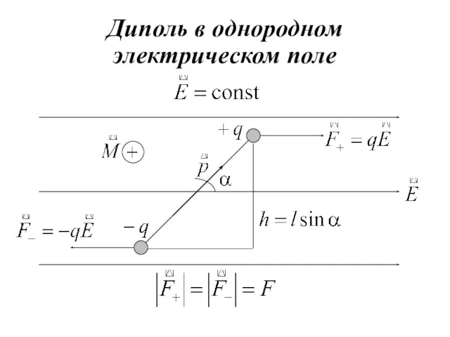 Диполь в однородном электрическом поле