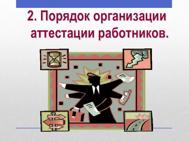 2. Порядок организации аттестации работников.