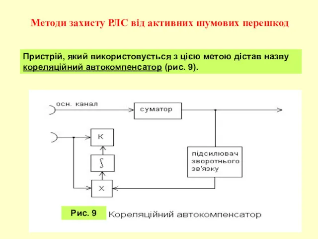 Пристрій, який використовується з цією метою дістав назву кореляційний автокомпенсатор