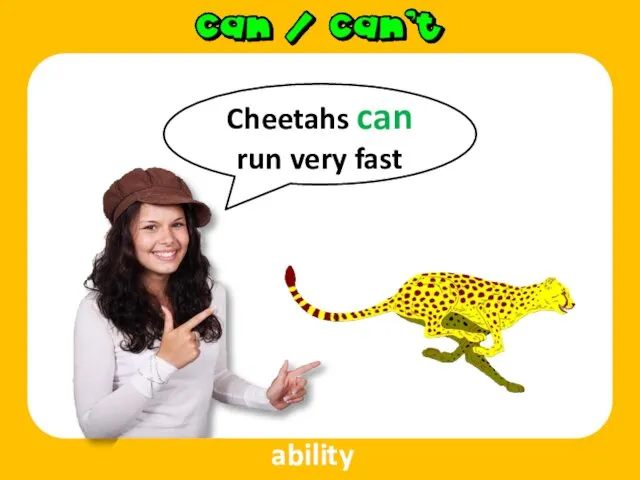 Cheetahs can run very fast ability