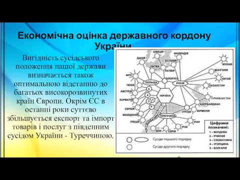 Економічна оцінка державного кордону України. Вигідність сусідського положення нашої держави